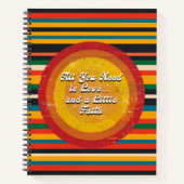 Retro Amour & Foi Carnet personnalisé (Devant)