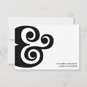 Retro Ampersand Typografie Trouw Save the Date