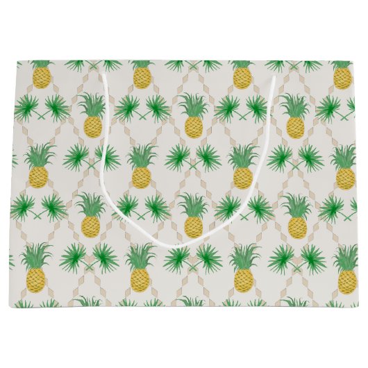 Retro, ananas groot cadeauzakje (Voorkant)