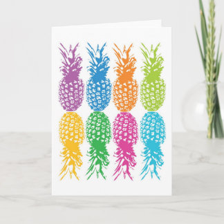 Retro ananas Hawaii Wenskaart Kaart
