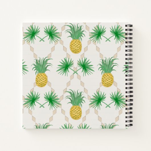 Retro, ananas notitieboek (Achterkant)