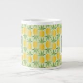 Retro-ananassen | Monogram Jumbo Beker (Voorkant)