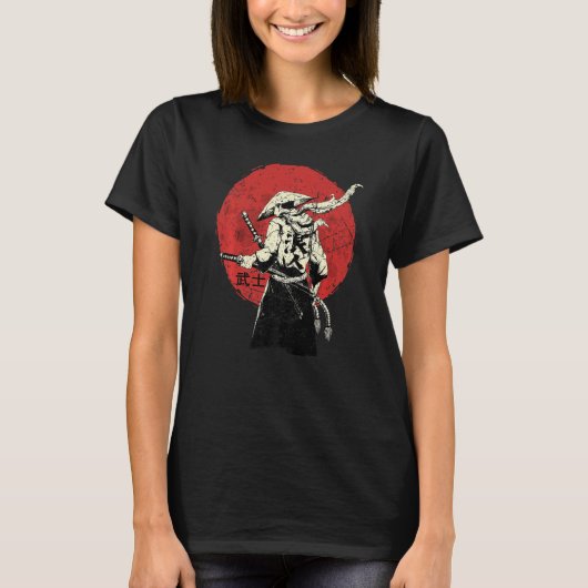 Retro Ancient Japan Samurai Warrior Tokyo T-shirt (Voorkant)