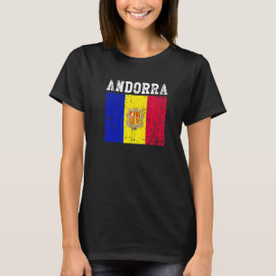 Retro Andorra Flag Andorra Roots T-shirt