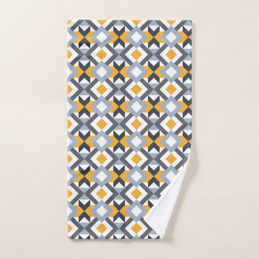 Retro Angles Abstract Geometric Pattern (Serviette à main)