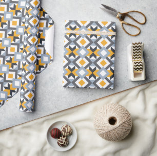 Retro Angles Abstract Geometric Pattern Cadeaupapier