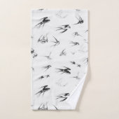 Rétro animal de nature d'oiseau d'hirondelle (Serviette à main)