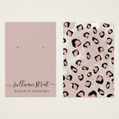 Retro Animal Print Earings Display Kaart (Voorkant /achterkant)