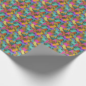 Retro Animal Silhouettes Patroon Cadeaupapier (Hoek)