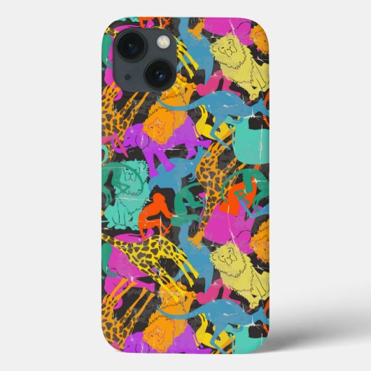 Retro Animal Silhouettes Patroon Case-Mate iPhone Case (Achterkant)