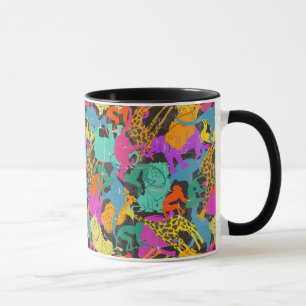 Retro Animal Silhouettes Patroon Mok