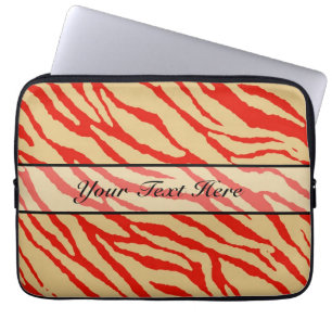 Retro animal zebra print 17 laptop sleeve