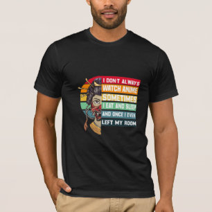 Retro animatiekunst voor mannen tieners t-shirt