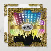 Retro Anniversaire Glamor Hot Invitation (Devant / Derrière)