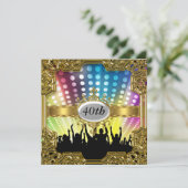Retro Anniversaire Glamor Hot Invitation (Debout devant)