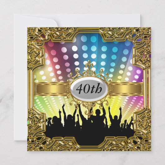 Retro Anniversaire Glamor Hot Invitation (Devant)