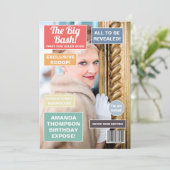 Retro Anniversaire Magazine Couverture Invitation (Debout devant)