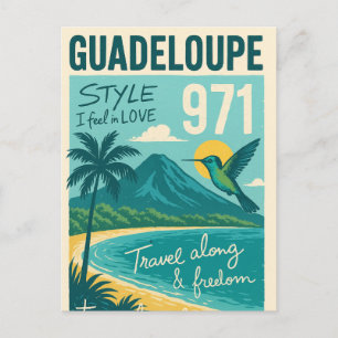 Retro ansichtkaart Guadeloupe 971   Postcard Briefkaart