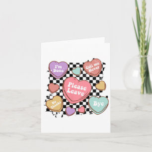Retro Anti Valentijn Grappige Valentijnsdag Candy Kaart