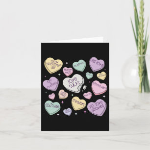Retro anti-valentijn snoep vintage hart liefde zui kaart