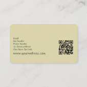 Retro Antiek Bloemenperkament Effect Visitekaartje (Achterkant)