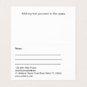 Retro Antiquités Concessionnaire Carte de visite S (Intérieur déplié)