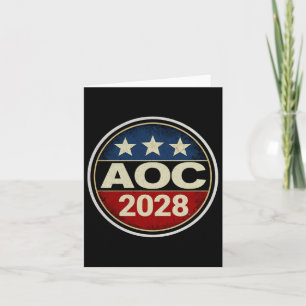 Retro AOC 2028 Fight Oligarchy Protest Resist Bern Kaart