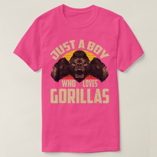 Retro Ape Zoo Animal Gorilla Lover Boys Monkey Gor T-shirt (Design voorkant)