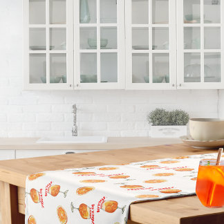 Retro Aperol Kunstprint Spritz | Sinaasappel Korte Tafelloper