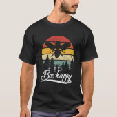 Retro apiary nature beehive honeycomb insect bee h t-shirt (Voorkant)