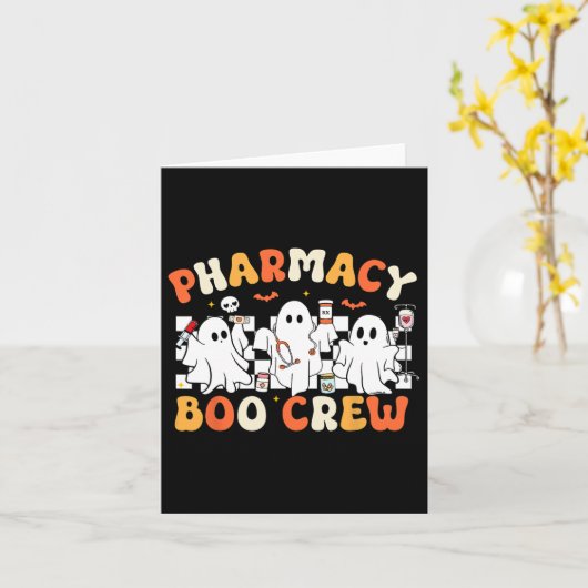 Retro Apotheek Boo Crew Geest Apotheker Tech Hal Kaart (Gele Bloem)
