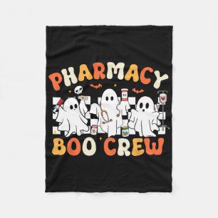 Retro Apotheek Boo Crew Ghost Apotheker Tech Hall Fleece Deken