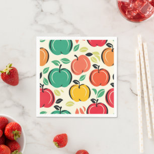 Retro Apple Boomgaard Oogstfeest Servet