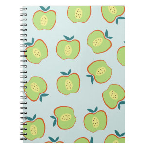 Retro Apple Fruit Patroon Notitieboek