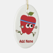 Retro Apple Runner Keramisch Ornament (Rechts)