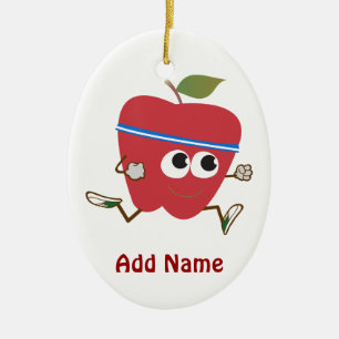 Retro Apple Runner Keramisch Ornament