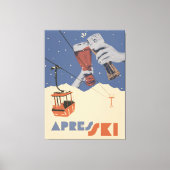 Retro Apres Ski  Canvas Afdruk (Voorkant)