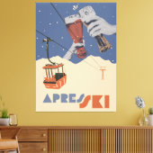 Retro Apres Ski  Canvas Afdruk (Insitu (Woonkamer))