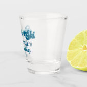 Retro Apres Ski Winter Custom Birthday Party Shot Glas (Rechts)