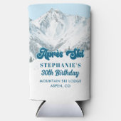 Retro Apres Ski Winter Mountain Birthday Party (Voorkant)