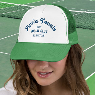 Retro Après Tennis Social Club Custom Groen  Trucker Pet