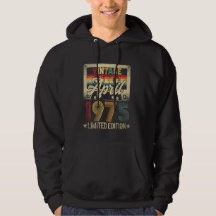 Retro april 1975 50e verjaardag 50 jaar oud leuk hoodie