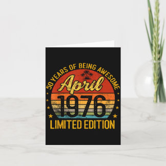 Retro april 1976 Limited Edition 50 jaar oude 50e Kaart
