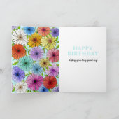 Retro Aqua Blue Gepersonaliseerde 21e Verjaardag B Kaart (Binnen)