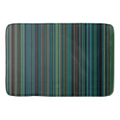 Retro aqua blue green stripe badmat (Voorkant)