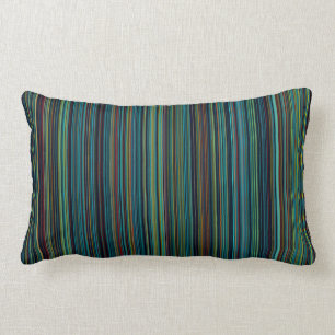Retro aqua blue green stripe werpe pijp kussen