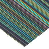 Retro aqua blue stripe table runner korte tafelloper (Hoek)