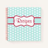 Retro Aqua Cuisine Recette Carnet cadeau (Devant)