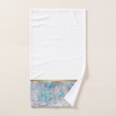 RETRO AQUA MARBLE ABSTRACTE BATHROOM SET BAD HANDDOEK (Handdoek)