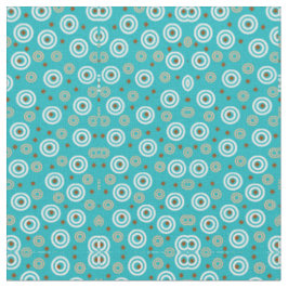 Retro Aqua Oranje patroon Stof